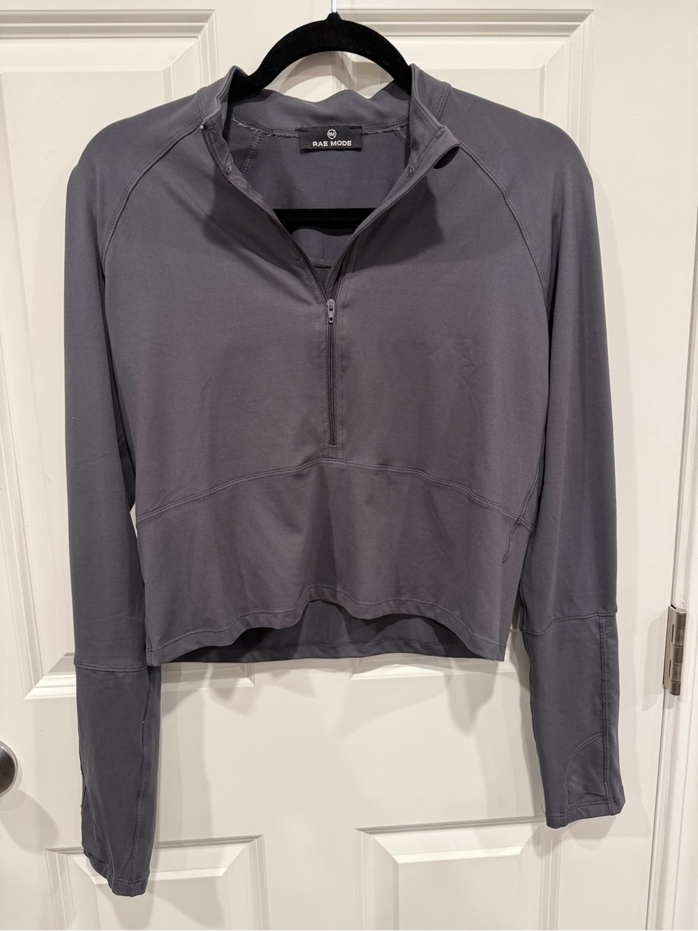 Rae Mode Women's Charcoal Gray Half-Zip Pullover